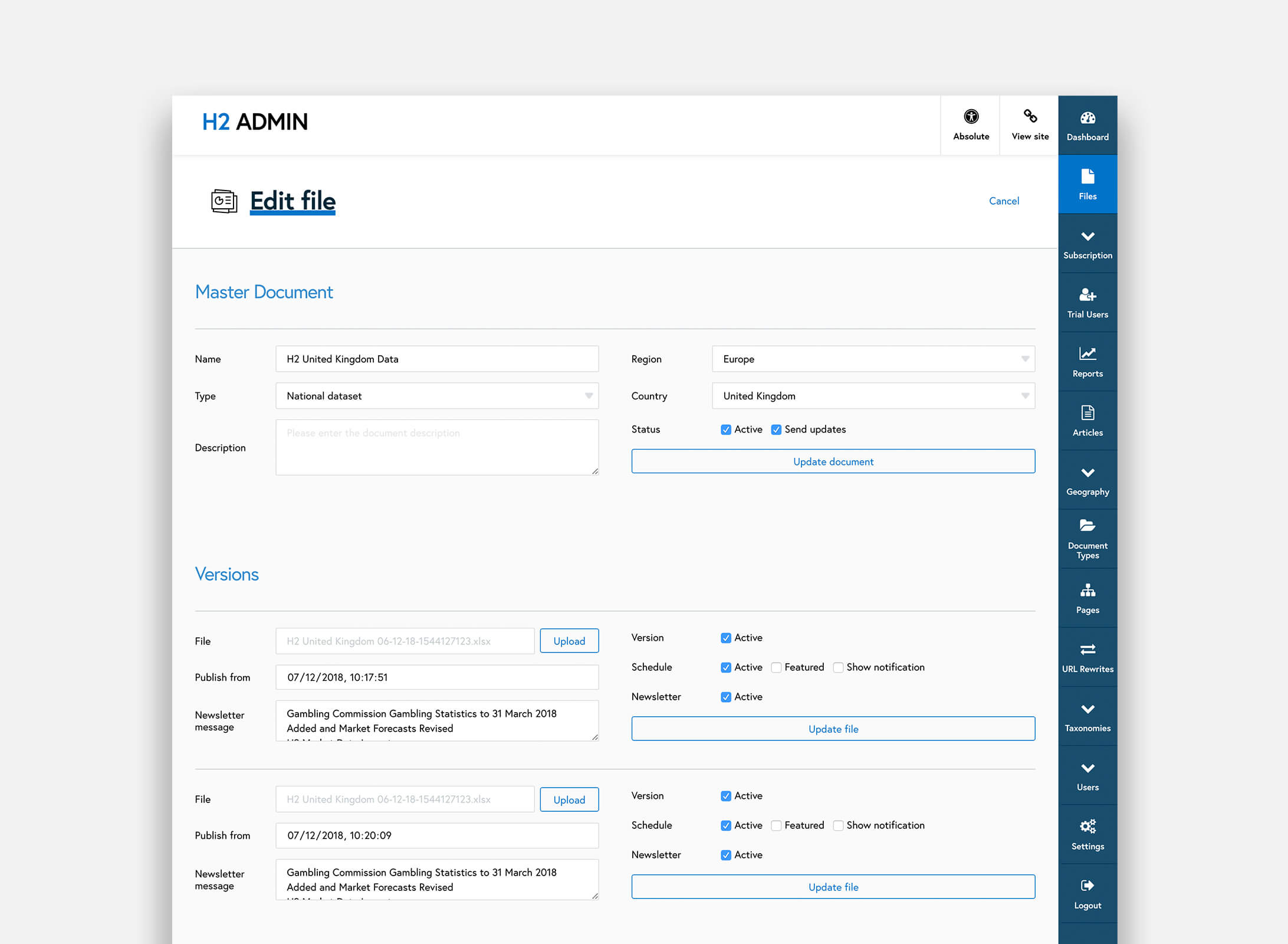 Absolute Control Spotlight - H2 Data Digitisation