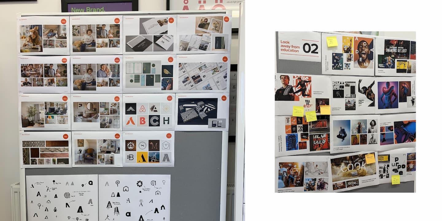 Some of our collaborative mood boards